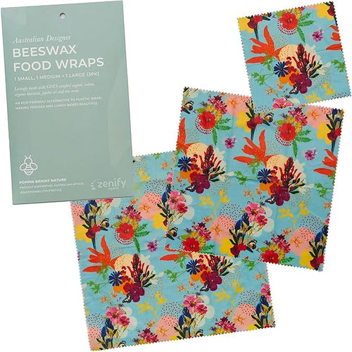 Bee's Wrap Organic Cotton Beeswax Food Wraps (Set of 3)